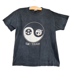Pirate Vs. Ninja Men's Yin-Yarr! T-Shirt Black Large Embrace The Tao